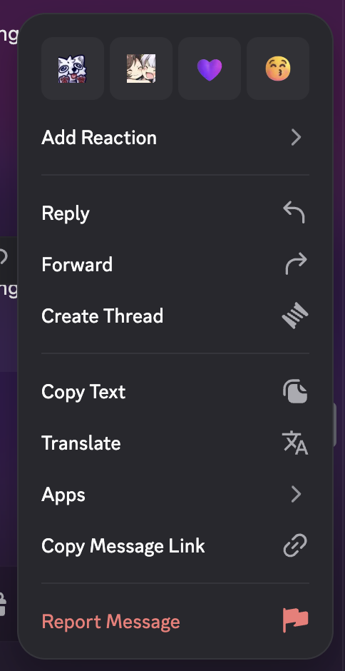 Context menu
